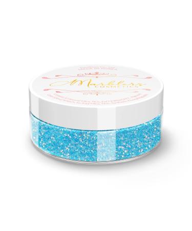 MARBLERS Cosmetic Grade Fine Holographic Glitter Rainbow Sky 0.18oz (5g) | Non-Toxic | Vegan | Cruelty-Free | Eyeshadow Nail Polish Nail Art | Festival Rave & Party Makeup | Body & Face Fine Glitter 5g Blue Rainbow Sky