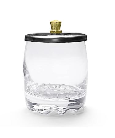 Crystal Disinfection Glass Cup Acrylic Liquid Dappen Dish with Stainless Steel Lid - Nail Art Glassware Tool HJ-NAPB028 - Buy Online on GoSupps.com