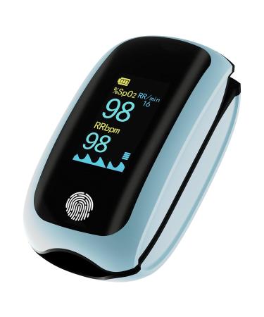 Rechargeable Pulse Oximeter with Respiratory Rate Monitor - Ideal for Sports & Aviation Use (Green - Buy Online on GoSupps.com