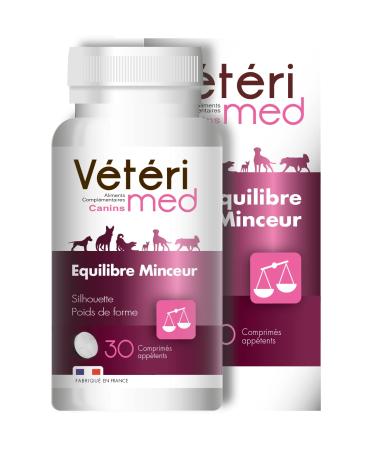 Vétérimed Equilibre Minceur for Dogs, French manufacture, 30 appetizing tablets