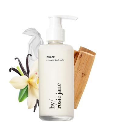 By Rosie Jane Everyday Body Milk (Dulce) - Hydrating Toner & Body Moisturizer to Help Even Skin Tone - Infused with Soothing Aloe Vera and Turmeric Root to Promote Anti-Aging (5 Ounce)