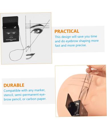 Beavorty eyebrow ink make up kits thread kit brow map line eyebrow measure tool cosmetic measuring line 4.6x1.8x7.5cm Black - Buy Online on GoSupps.com