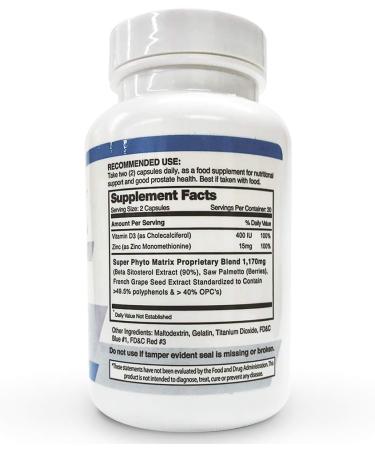 Prostavar Ultra Prostate Support 625mg with Saw Palmetto & Grape Seed Extract - 1 Bottle - Buy Online on GoSupps.com