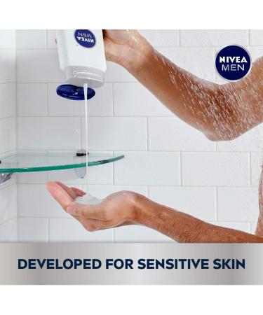 NIVEA MEN Sensitive Body Wash - Gentle Formula for Sensitive Skin - 16.9 fl. oz - Buy Online on GoSupps.com