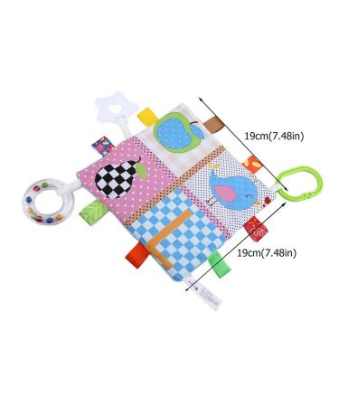 Ultra-Soft Plush Baby Comfort Towel - Cute Cartoon Design | Soothing Pacifier & Safety Ceiling Towel with Bite Ring - Buy Online on GoSupps.com
