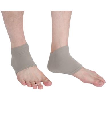 Heel socks Angrek 2 pieces of elastic gel moisture-socks breathable toesless spa socks gel socks for cracked heels