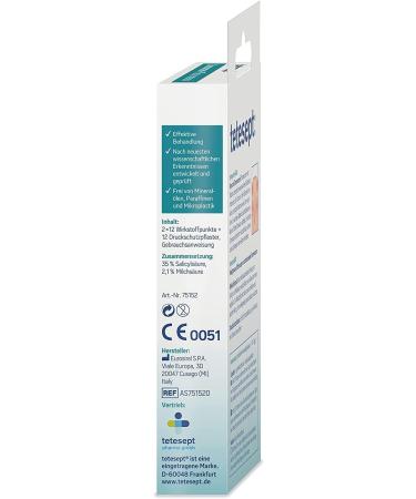 Tetesept Wart Removal Patches - Effective Thorn Wart Treatment with Salicylic Acid & Milk - 2x12 Active Points + 12 Protective Plasters - Buy Online on GoSupps.com