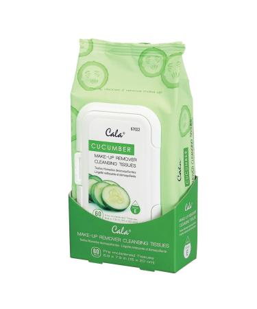 Cala Cucumber make-up remover cleansing tissues 60 count, 60 Count