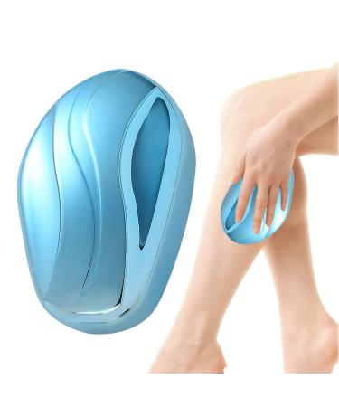 CHAUSA NANO hair remover crystal hair remover painless fast peeling hair remover reusable magic crystal hair remover stone for body legs poor back peeling (Blu)