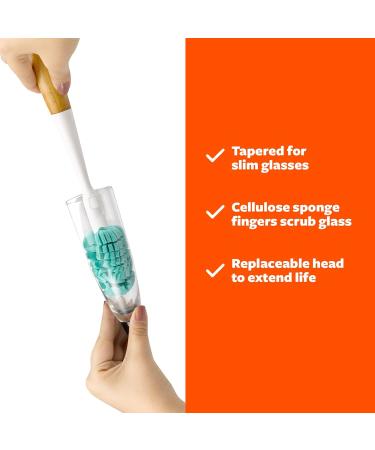 Full Circle Magic Wand Replacement Head Sponge Head for Washing Glasses Non Scratch Glass Safe Scrubber Sponge - Buy Online on GoSupps.com