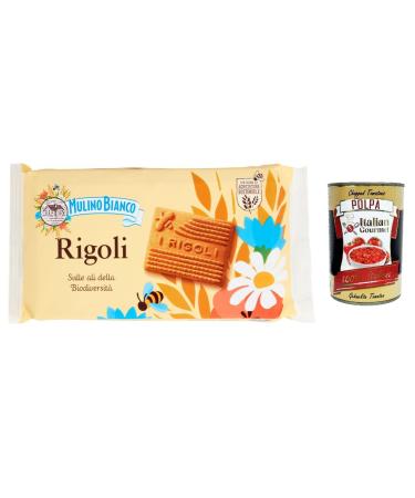 Italian Gourmet E.R. Mulino Bianco Rigoli Set of 6 biscuits sanded with 100% Italian honey 400 g + Gourmet Italian Pulp 400 g
