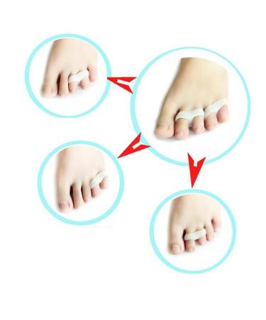 XUEQI Silicone Bunion Corrector Toe Separators - 2 Loop Small Toe Spacer for Bunion Relief and Overlap Toe Alignment - Buy Online on GoSupps.com