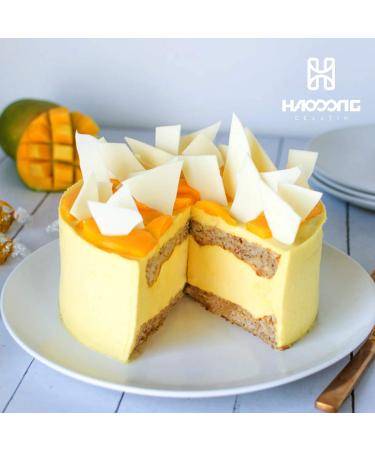 HAODONG Beef Gold Leaf Gelatin Sheets - 200 Bloom (20 Sheets 40g) - Ideal for Baking and Cooking Mirror Glaze Mousse Cake - Buy Online on GoSupps.com