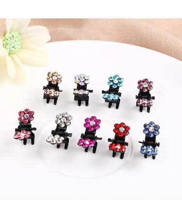 60pcs Mini Rhinestone Hair Claw Clips for Women and Girls - Multicolor Glitter Teeth Metal Clamps by BetterJonny - Buy Online on GoSupps.com