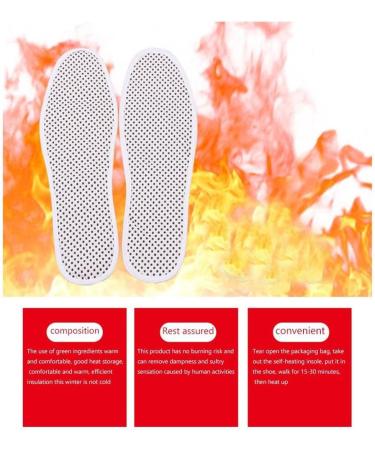 Self-Heating Insoles | Portable Foot Warmers | Skin-Friendly Shoe Inserts for Men | Ideal for Outdoor Sports & Skiing - 36m - Buy Online on GoSupps.com