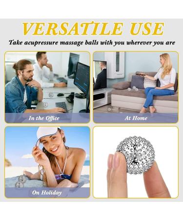 Hedgehog Massage Ball Set - 2PCs 47mm Magnetic Acupressure Balls for Trigger Point & Foot Massage | International Shipping - Buy Online on GoSupps.com