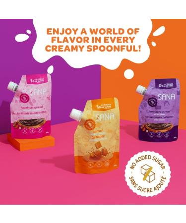Sana Creamy Caramel Spread Low Sugar (1gr) No added Sugar | 3 Pack x 200g | Keto-Friendly Gluten-Free High-Fiber Sweet Treat No Palm Oil Creamy Caramel 3x200g - Buy Online on GoSupps.com