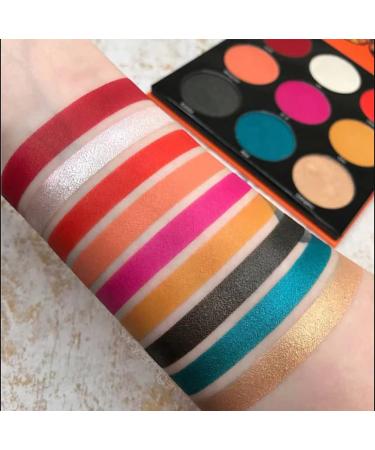 Juvia's Place Coral Red Neutral Eyeshadow Palette - 9 Pigmented Shades for Professional Eye Makeup - Buy Online on GoSupps.com