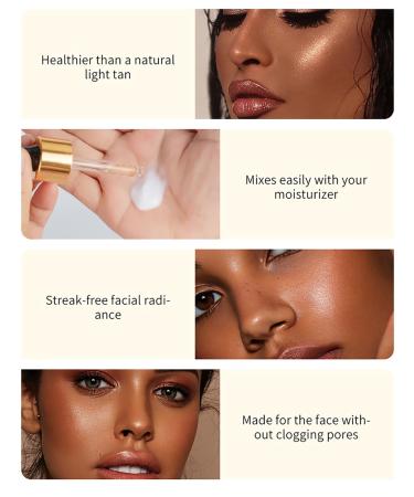 Natural Glow Instant Sun Drops Sunless Tanning for Face and Body Instant Sun Bronzing Drops Oil Free 1 Fl Oz (1 Fl Oz) - Buy Online on GoSupps.com