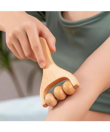 3PC Wood Massage Tools Set - Handheld Scooter for Full Body Muscle Relief | Waist Leg & Hand Massage Devices - Buy Online on GoSupps.com
