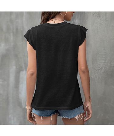 Chiffon Cold Shoulder Shirt Women's Pleated Dolman Sleeve V-Neck Blouse - Black, Medium - Buy Online on GoSupps.com