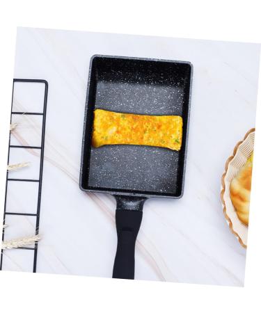 HOMSFOU 3pcs Omelet Pan Cooking Pan Skillet Egg Cooker Pan Tamagoyaki Sandwich Toaster Maker Nonstick Frying Pan Steak Frying Pan Aluminum Alloy + Square Pan Grill Plate 36.5x15cmx3pcs Blackx3pcs - Buy Online on GoSupps.com