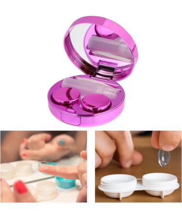 Exceart Quicksand Color Contact Lenses Case Kit - Fashionable Purple Lens Care Box with Tweezers & Storage Organizer - Buy Online on GoSupps.com