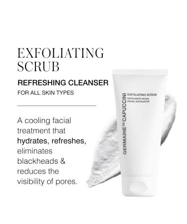 Germaine de Capuccini Exfoliating Face Scrub - Daily Brightening Cleanser for Dry & Acne-Prone Skin | 3.4 Oz Menthol Formula Eliminates Blackheads - Buy Online on GoSupps.com