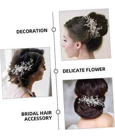 minkissy Wedding Hair Accessories Hair Clips Tiara Hair Pin Hair Barrettes Womens Headpiece Hair Accessories for Girls Flower Hair Accessories Comb Bride Rhinestones Zinc Alloy - Buy Online on GoSupps.com