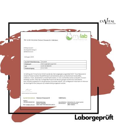 EXVital NAD+ 1000 mg NAD+ & 600 mg transresveratrol per day 120 vegan softgels liposomal & maximum bioavailability high dose & laboratory tested - Buy Online on GoSupps.com