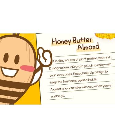 Official Gilim HBAF Korean Seasoned Almonds Snacks - Honey Butter 7.4oz (210g) - Buy Online on GoSupps.com