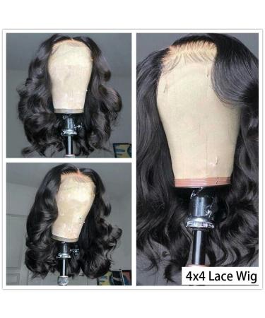 14 Inch Body Wave Lace Front Wig Human Hair | Pre Plucked with Baby Hair | Swiss Lace Closure | Natural Color | 180% Density | For Black Women - Buy Online on GoSupps.com