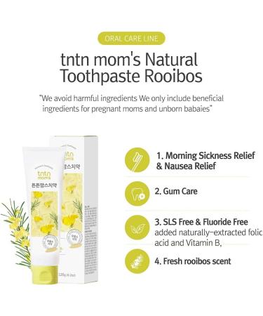 TNTNMOM'S Grapefruit Rooibos Toothpaste for Morning Sickness Relief - Pregnancy Safe Oral Care 4.2 oz - Buy Online on GoSupps.com