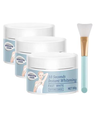 10 Seconds Whitening Cream, Underarm Armpit Whitening Cream, natural underarm whitening cream armpit lightening brightening. (3PCS)