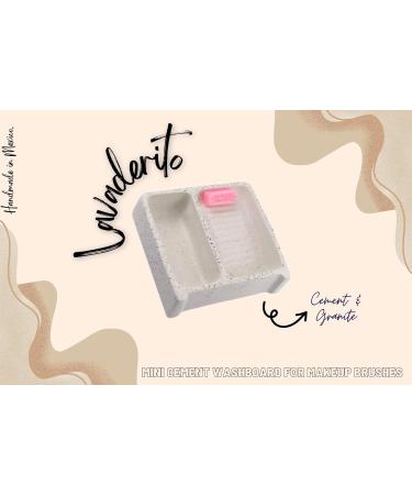 Lavaderito - Mexican Mini Wash Board for Sponge & Brush Cleaning | Multi-Use Cement Artisan Cleaner | Includes Mini Zote - Hecho en Mexico (Blanco - Buy Online on GoSupps.com