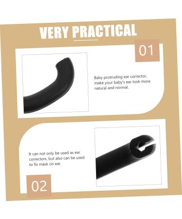 Aesthetic Corrector for Protruding Ears - 6 Pairs Baby Auricle Patch | Infant Ear Cuffs Earmuffs - Black 4.4x3.6x0.4cm - International Shipping - Buy Online on GoSupps.com