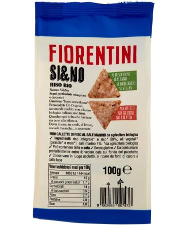  FIORENTINI Fiorentini SI&NO Mini Rice Cakes with Organic Sea Salt - Pack of 6 mini rice cakes with organic sea salt - 100g gluten-free crispy snack - Buy Online on GoSupps.com