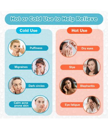 ACWOO Cooling Gel Beads Eye Mask for Puffy Eyes - Hot Cold Therapy for Migraine Relief, Dark Circles & Sinus Pain - Buy Online on GoSupps.com