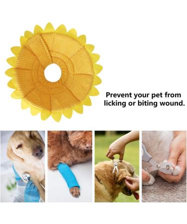 SLSON Cat Recovery Collar - Adjustable Soft Pet Cone for Cats and Puppies - Protective Cotton Cone in Yellow - Buy Online on GoSupps.com