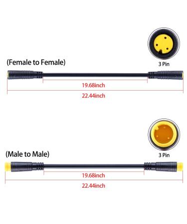 Greenergia 3Pin Male to Male Extension Cable for BBS/Hub Motor Conversion Kit - Buy Online on GoSupps.com