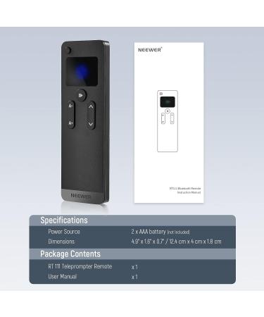 NEEWER RT111 Remote Control for Teleprompter App - Bluetooth, Silent Button - iOS Android Compatible - X1 PRO, X14 PRO, X17 - Buy Online on GoSupps.com