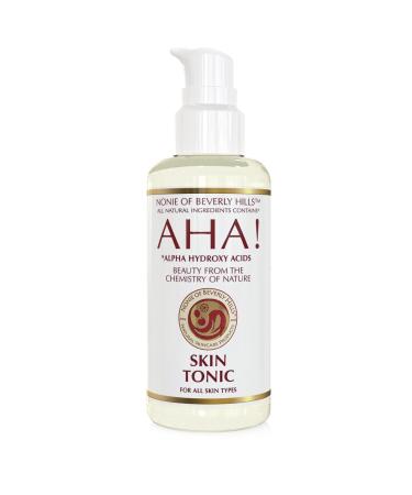 Nonie AHA All-Natural Skin Tonic with Castor Oil Grapefruit Seed Extract Citrus Mix of Lemon Grapefruit Orange Bergamot & Neroli Oils & Organic Apple Cider Vinegar.