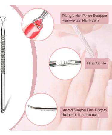 3-in-1 Cuticle Remover & Pusher Tool for Gel Polish Removal - Silver Set - Buy Online on GoSupps.com