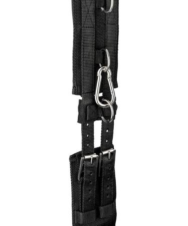 Equinate Conway Lunging Girth with Memory Foam for Thoroughbreds - 17 Side Reins & 2 Snap Hooks - Adjustable Waist Circumference | International Shipping Available - Buy Online on GoSupps.com