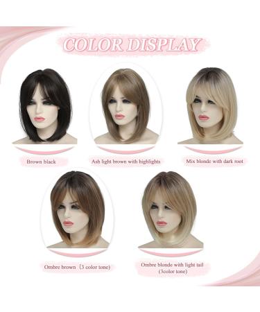 Morichy Large Base Ombre Blonde Hair Topper 12 Inch for Thinning Hair - Synthetic Wiglets for Women - Mix Blonde with Dark Root - Buy Online on GoSupps.com
