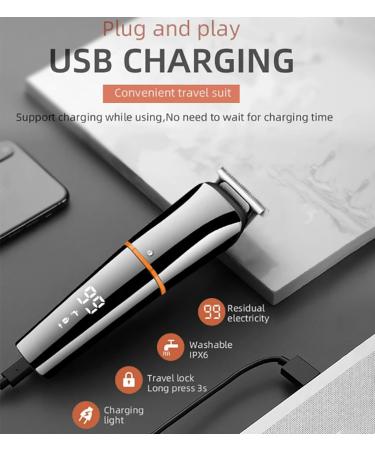 Professional Hair Clippers for Men | 6-in-1 Multi Hair Trimmer & Grooming Kit | Rechargeable Electric Beard Body & Nose Ear Trimmer - Buy Online on GoSupps.com