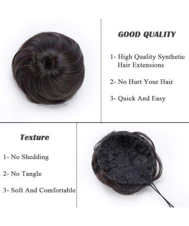 SEGO Real Hair Bun Updo Hairpiece Extensions - Dark Brown 1 | Natural-Looking Hair Tie & Knot - Buy Online on GoSupps.com