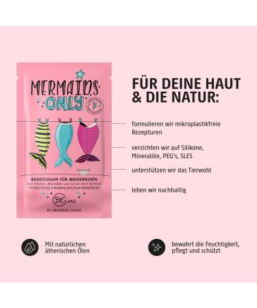 Dresdner Essenz Mermaids Only Bath Foam for Water Nix - Relaxing and Sensual Bath with Orange and Juniper Berry Oil - Relaxing Almond Oil and Sunflower Oil for - Buy Online on GoSupps.com