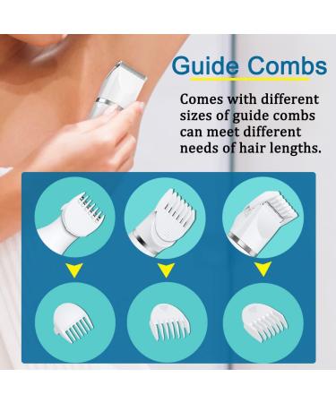 Waterproof 2 in 1 Electric Bikini Trimmer for Women - Rechargeable Razor with 3 Hair Trimmer Guards - Buy Online on GoSupps.com