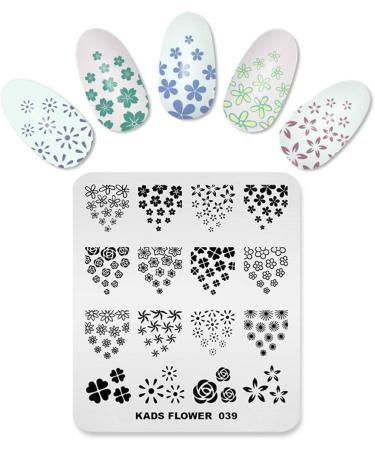 KADS Flower Series Nail Art Stamp Plate T8 - DIY Decoration Tool - Buy Online on GoSupps.com